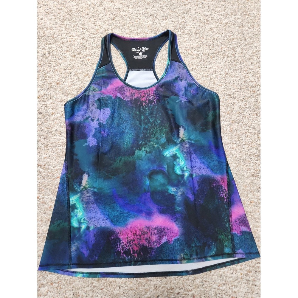 Salt Life Women’s XL Racerback SLX Tank Top Performance Watercolors